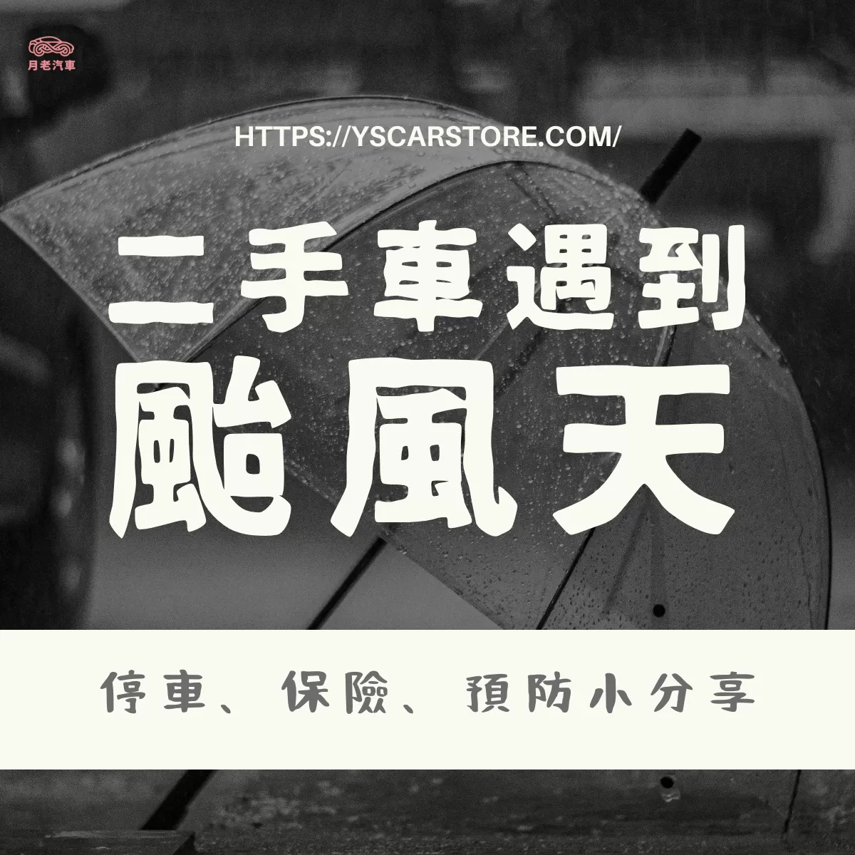二手車遇到 颱風天